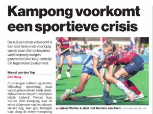 Klein Zwitserland weet niet te winnen van Kampong in de hoofdklasse dames hockey